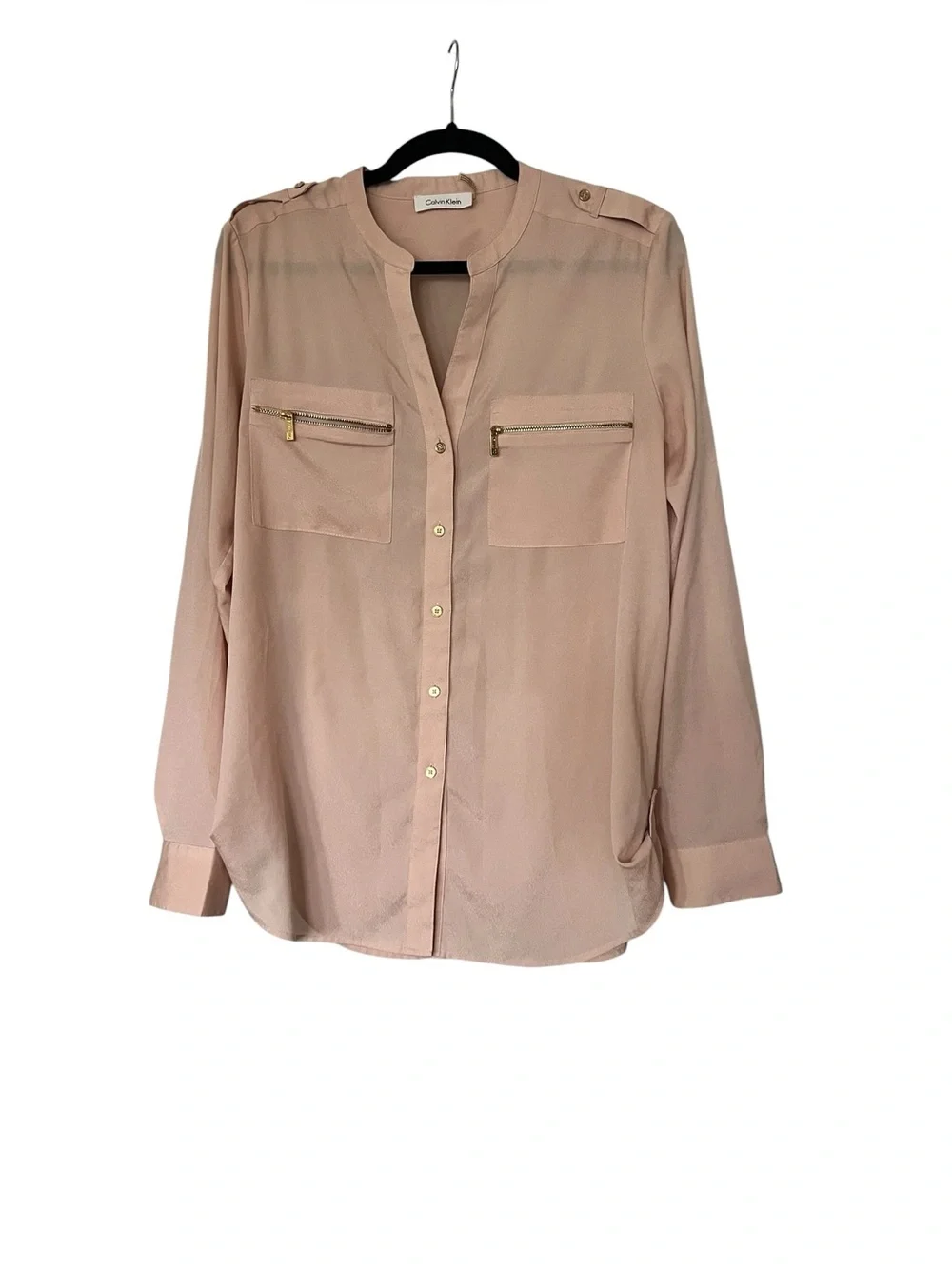 CALVIN KLEIN Long Sleeve Blouse - Picture 1 of 5